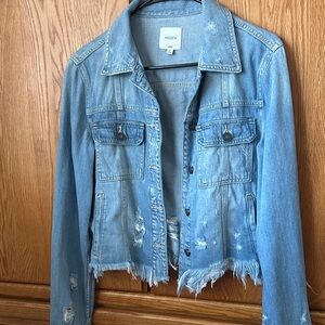 Hidden jeans distressed jacket